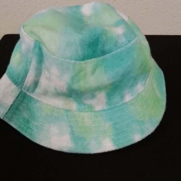 Neon Right Tie Dye Bucket Hat Blue/Green/White - Picture 1 of 3